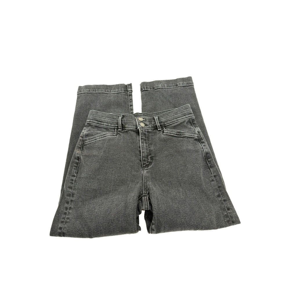 Ann Taylor Jeans Women 4 Gray The Easy Straight High Rise Stretch Denim 552030